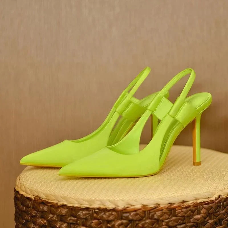 Casie Slingback Pumps Dames met Puntige Neus Elegante Hak