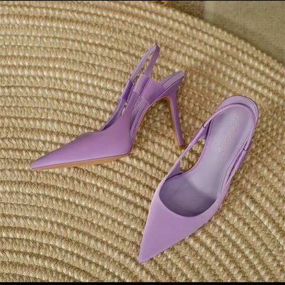 Casie Slingback Pumps Dames met Puntige Neus Elegante Hak