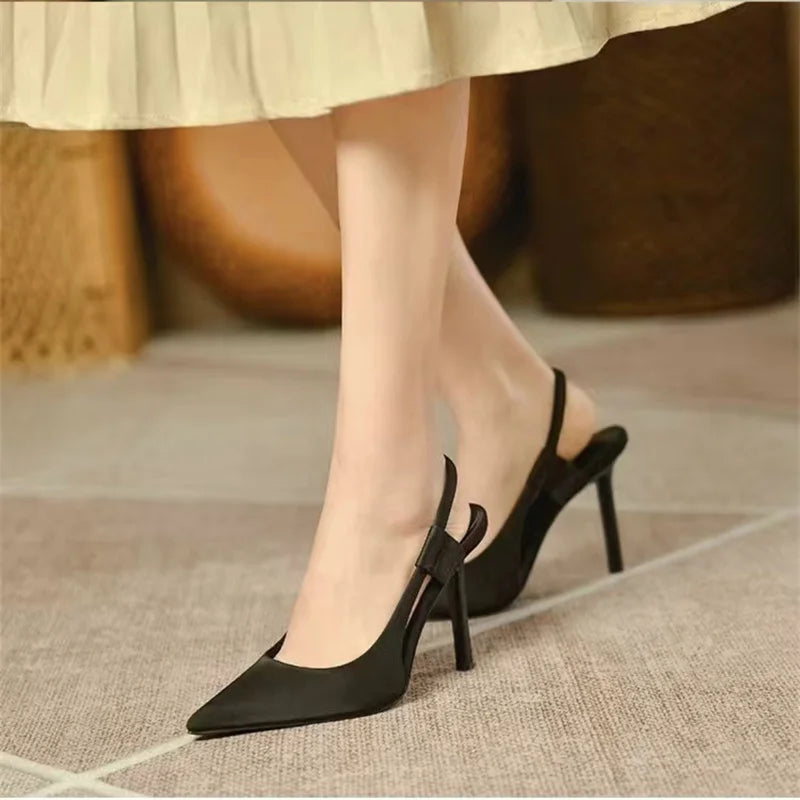 Casie Slingback Pumps Dames met Puntige Neus Elegante Hak