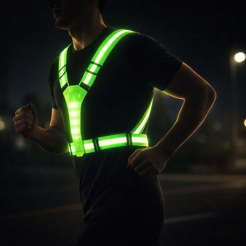LichtWacht Veiligheidsvest Met LED Verlichting En Reflectiestrepen