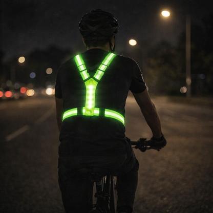 LichtWacht Veiligheidsvest Met LED Verlichting En Reflectiestrepen