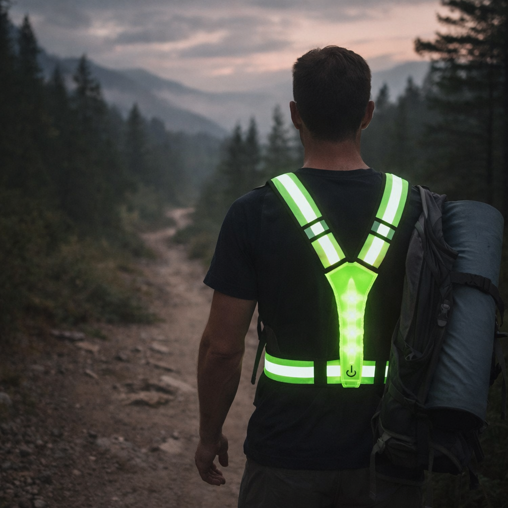 LichtWacht Veiligheidsvest Met LED Verlichting En Reflectiestrepen