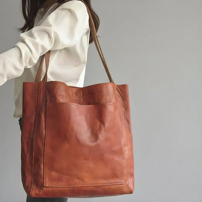 Veloura Elegante Leren Damestas met Ritssluiting en Ruime Indeling