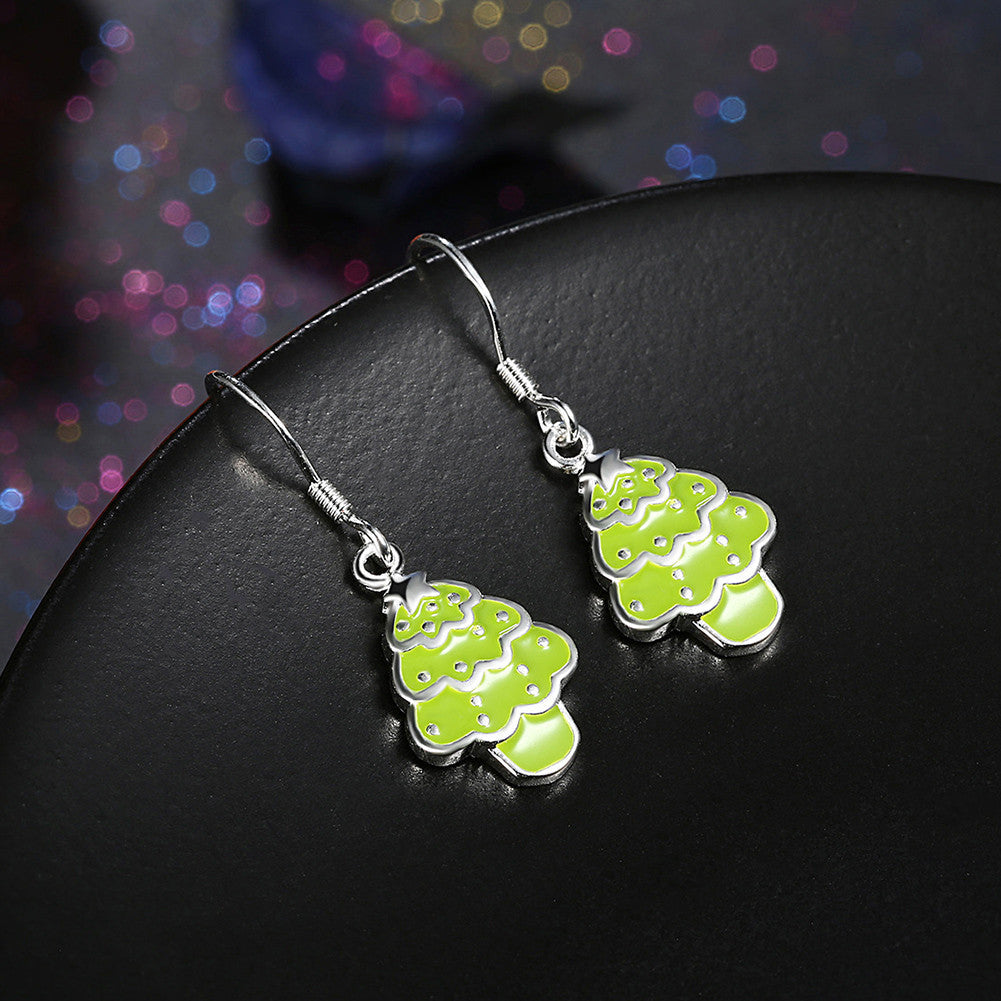 WinterSter Sieradenset – Zilverkleurige Kerstketting en Oorbellen