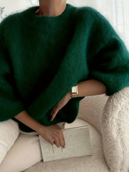 Damestrui Elegant Lange Mouwen Oversized Gebreid Herfst/Winter – Casual Stijl