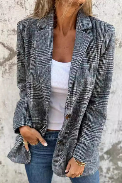 Dames Geruite Blazer – Elegante en Comfortabele Blazer voor Elke Gelegenheid