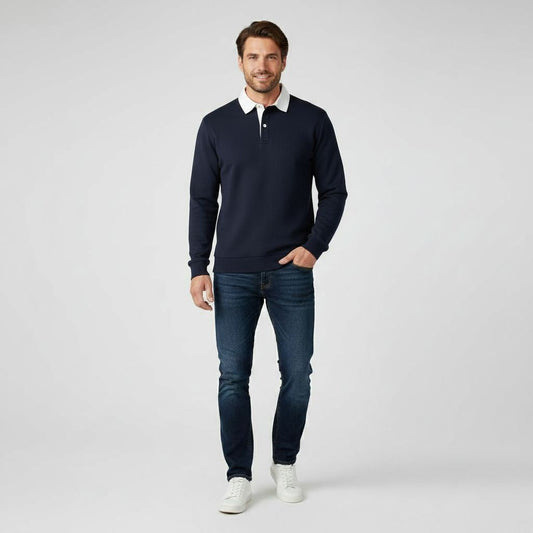 Elegante Heren Polosweater Lodewijk met Comfortabele Pasvorm