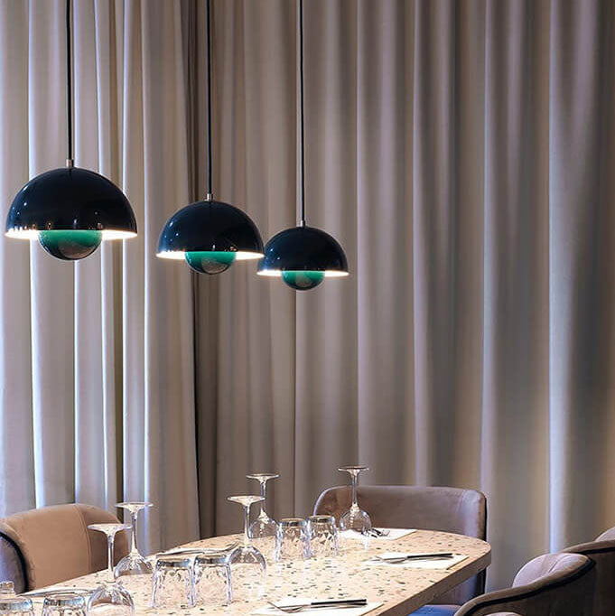 Scandinavische Halve Cirkel Hanglamp – Moderne 1-Licht Plafondlamp
