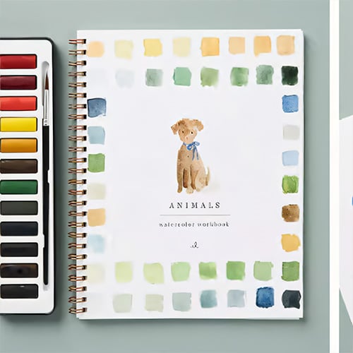 AquarelStart Schilderpakket voor Beginners met Werkboek en Verf