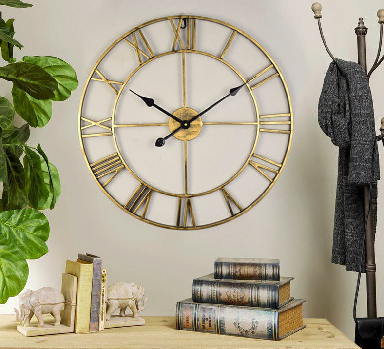 Grote Retro Wandklok 60 cm – Vintage Klok voor Woonkamer