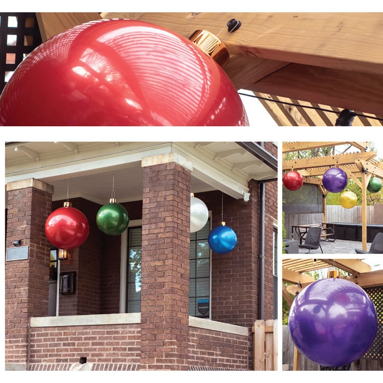 KerstBol Opblaasbare Kerstdecoratie met Bevestigingsset