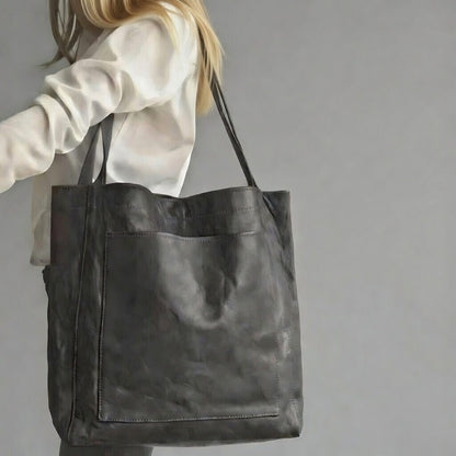 Veloura Elegante Leren Damestas met Ritssluiting en Ruime Indeling
