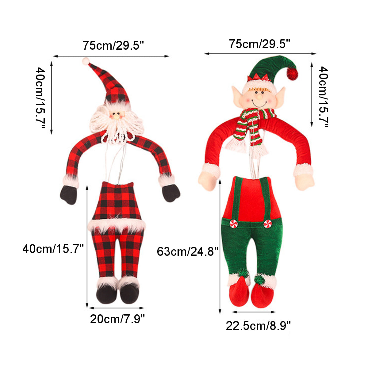 Kerstpop Hanger – Kerstman of Kerstelf voor Boom en Feestdecoratie