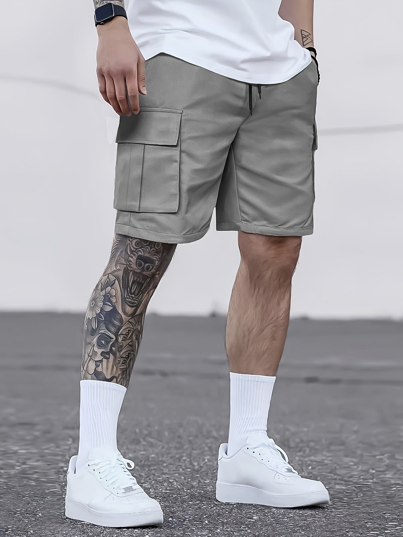Stoere heren cargoshort Veyron met ruime zakken voor zomer