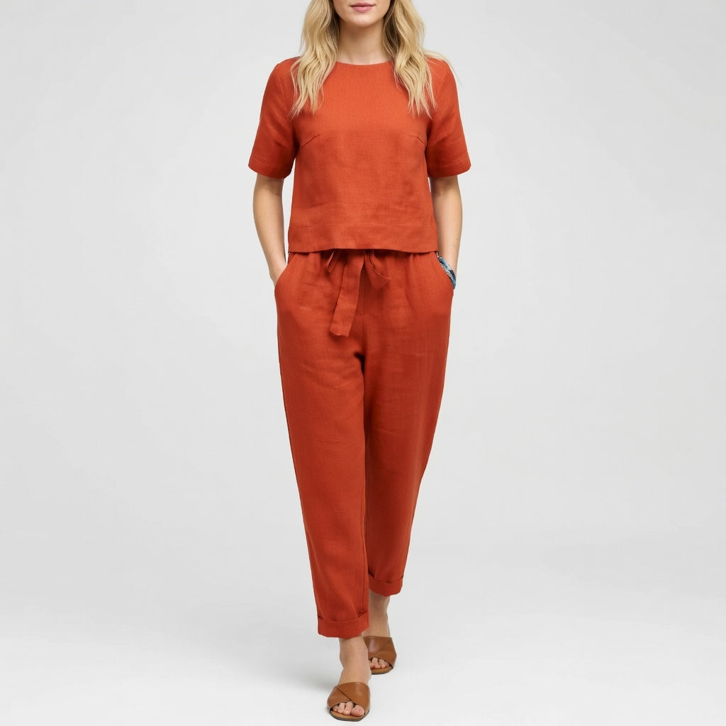 Luchtige Dames Zomerset – Comfortabele Tweedelige Outfit