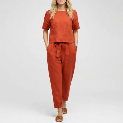 Luchtige Dames Zomerset – Comfortabele Tweedelige Outfit