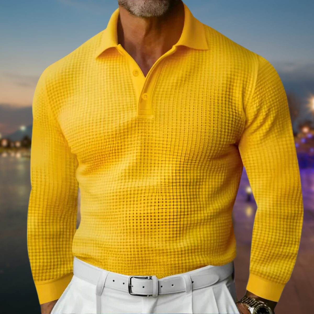 Comfortabele Polosweater voor Heren met Warme Pasvorm