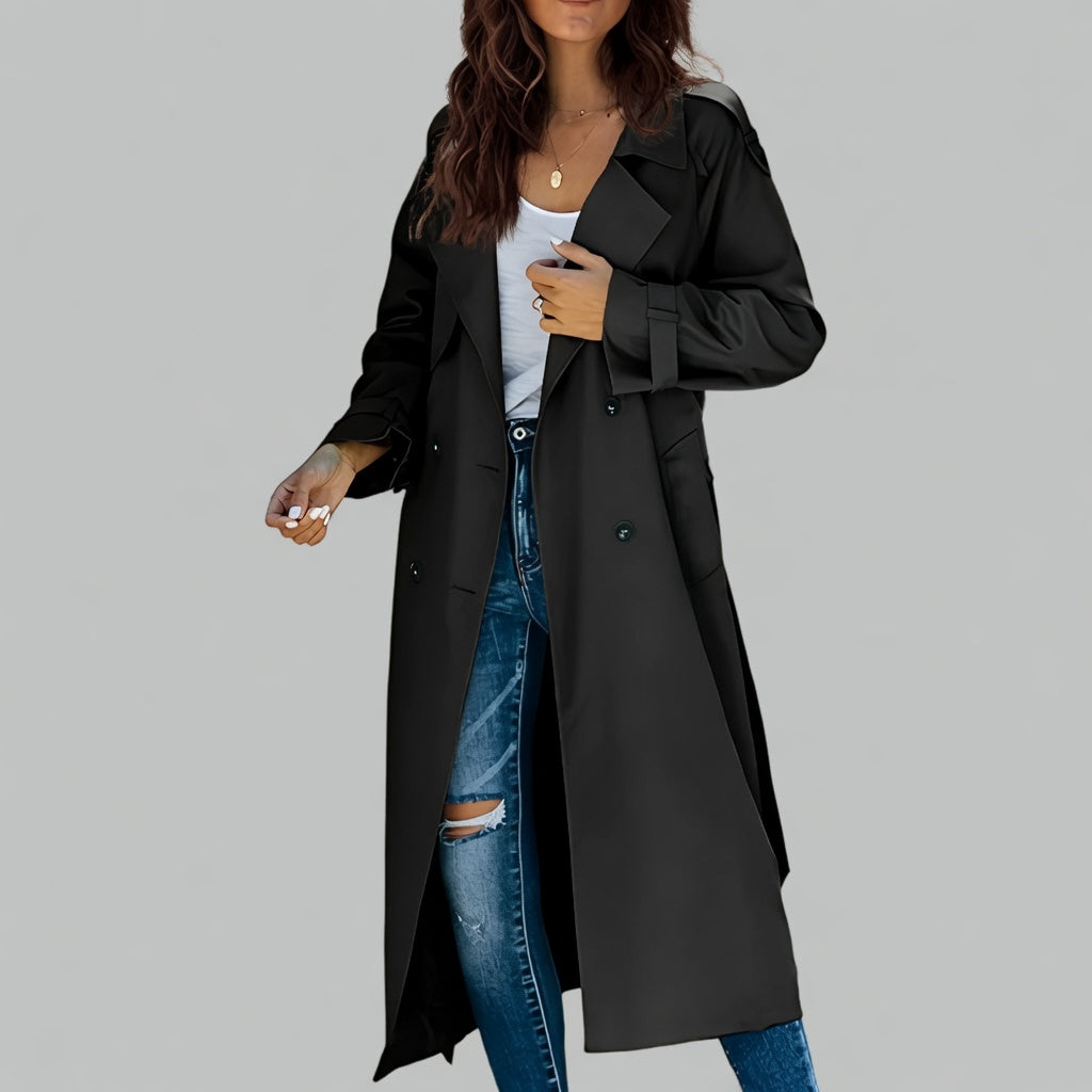 Elvara Dames Trenchcoat Lichtgewicht Elegant Tussenjas