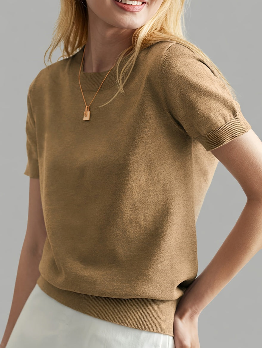Norelle lichte dames top korte mouwen casual ademend shirt