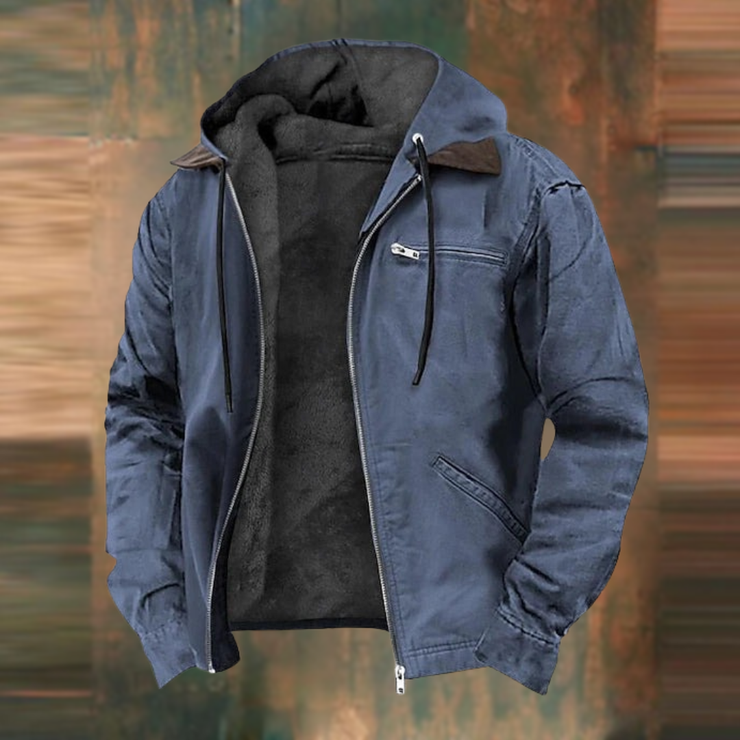 Arvion Heren Winterjas met Fleecevoering en Capuchon