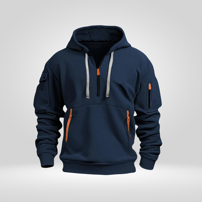 Norven Heren Hoodie met Halve Rits – Urban en Comfortabel