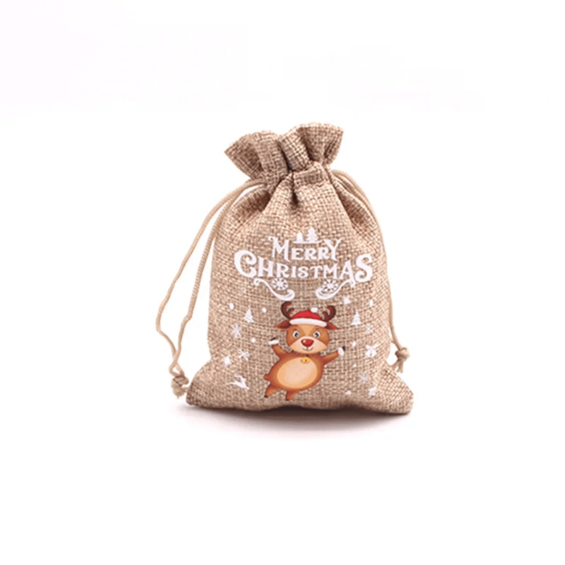 Gezellige Kerstzak voor Kerstcadeaus 10x14cm