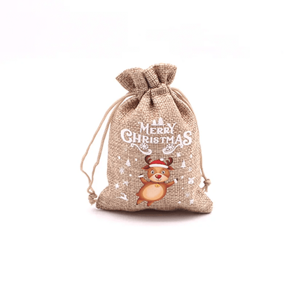 Gezellige Kerstzak voor Kerstcadeaus 10x14cm