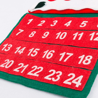 Aftelling Kerst Adventskalender van Stof - Kerstman 24 Dagen