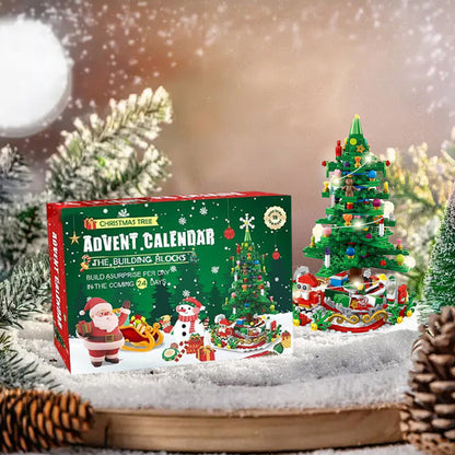 Kerstboom Adventskalender Bouwset – 1102 Onderdelen en 24 Dozen