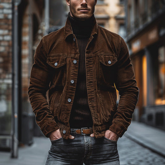 Heren corduroy jack RetroRib – Vintage stijl en comfort