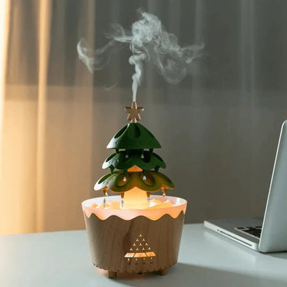 Kerstboom Aroma Diffuser – USB Luchtbevochtiger met LED Licht