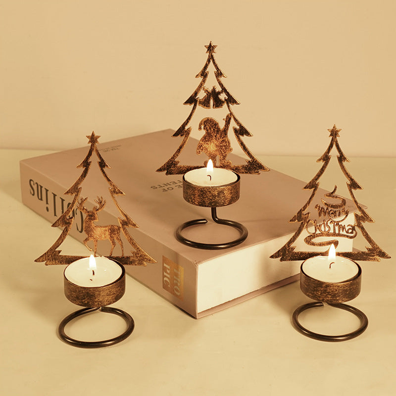 FestiveFlames - Kandelaar van ijzer in de vorm van een kerstboom