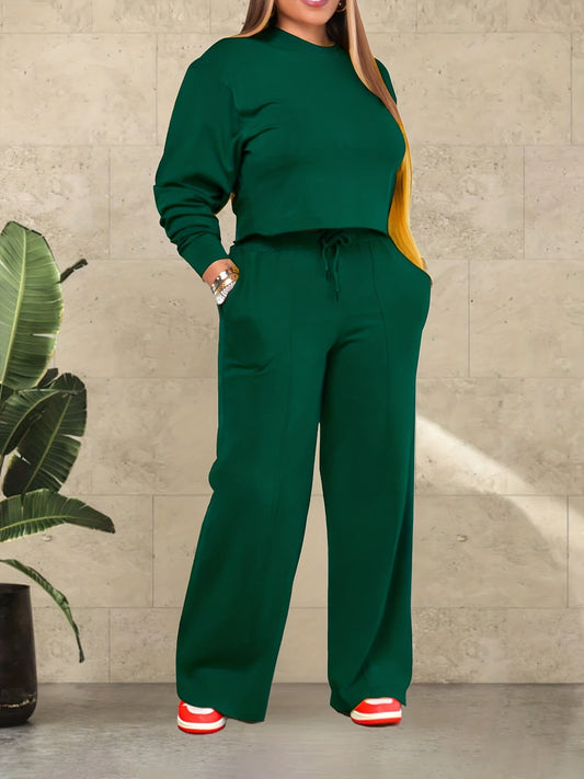 Dames Lounge Set 2-Delig – Cropped Top en Joggingbroek