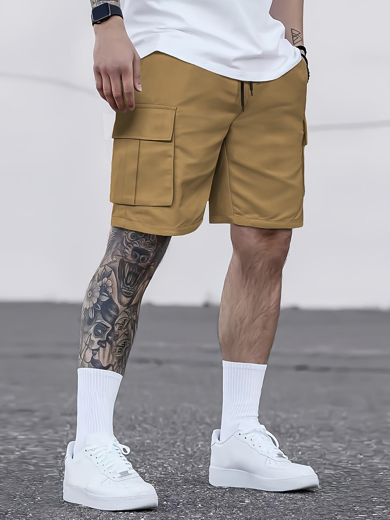 Stoere heren cargoshort Veyron met ruime zakken voor zomer