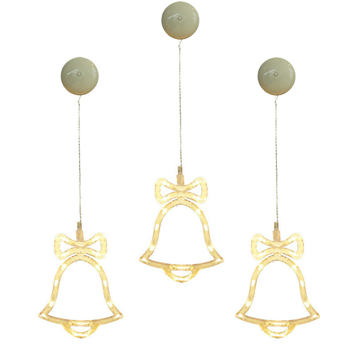 Kerstlichtje Raamster – Warm Witte LED Kerstlamp met Zuignap