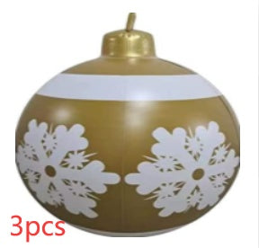 Grote Opblaasbare Kerstbal voor Buiten, 60 cm, Meerkleurig