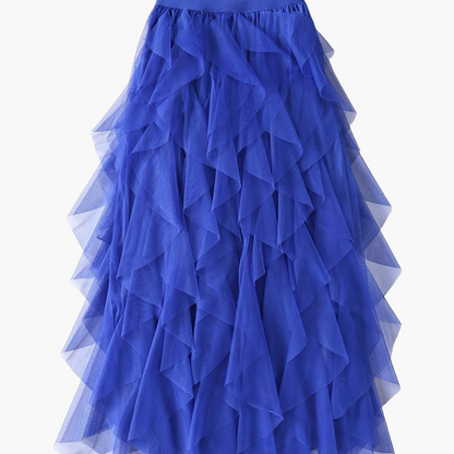 Damesrok Elegante Meerlaags Volant Romantische Feestjurk