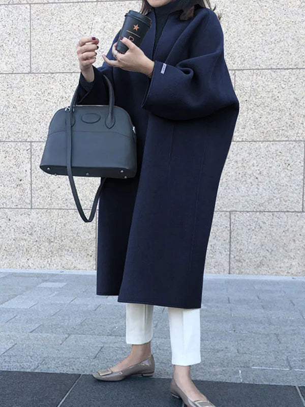 Dames Trenchcoat Lange Pasvorm Warm voor Dagelijks Leven