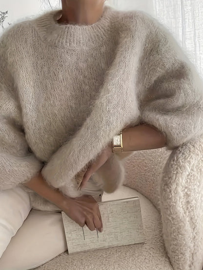 Damestrui Elegant Lange Mouwen Oversized Gebreid Herfst/Winter – Casual Stijl