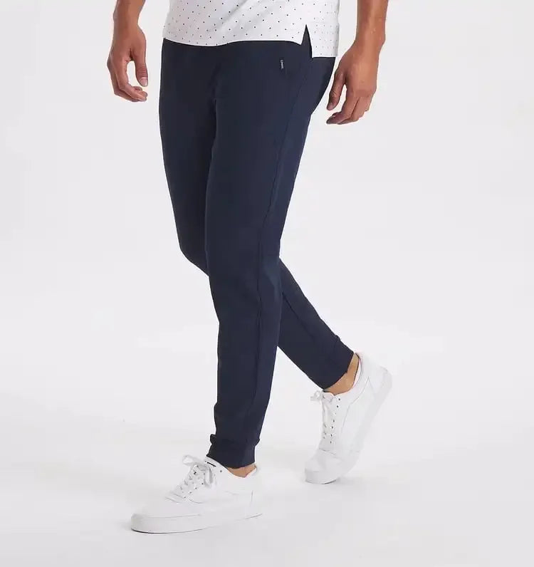 Matteo Heren Chino Jogger Slim Fit met Stretch en Trekkoord