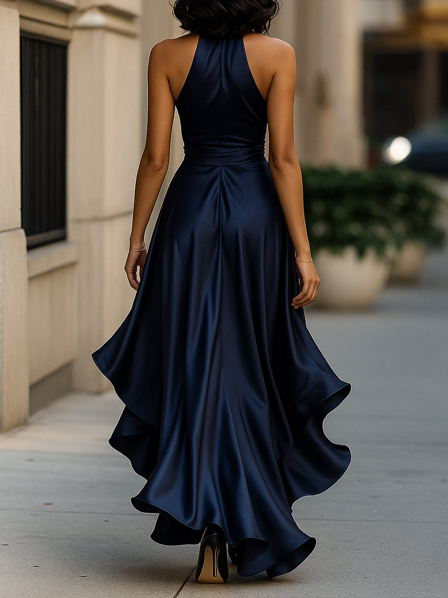 Elegante Nachtglans Getailleerde Jurk Dames Gala & Feest Jurk