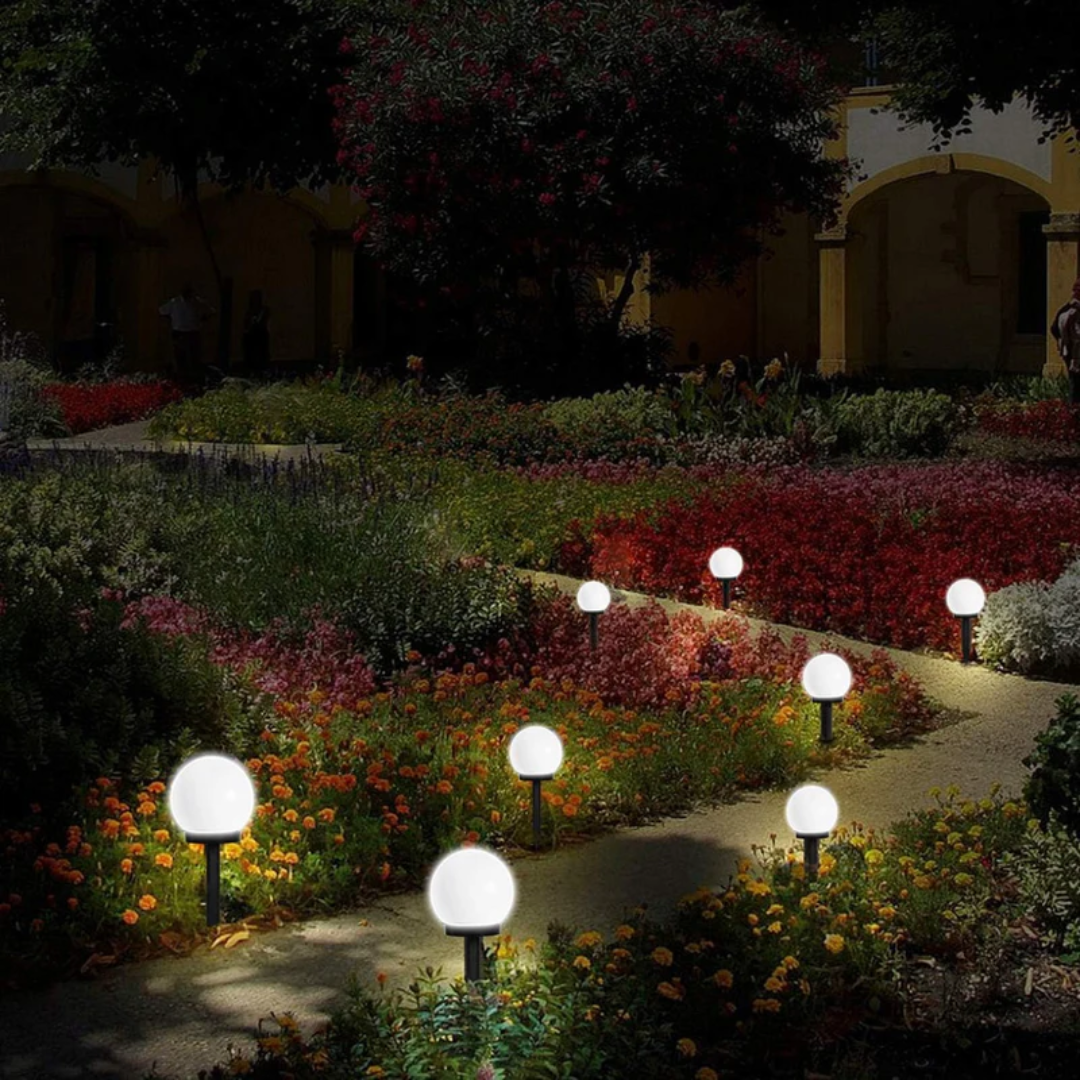 TuinGloed | 3-delige Solar Bolverlichting Waterdicht