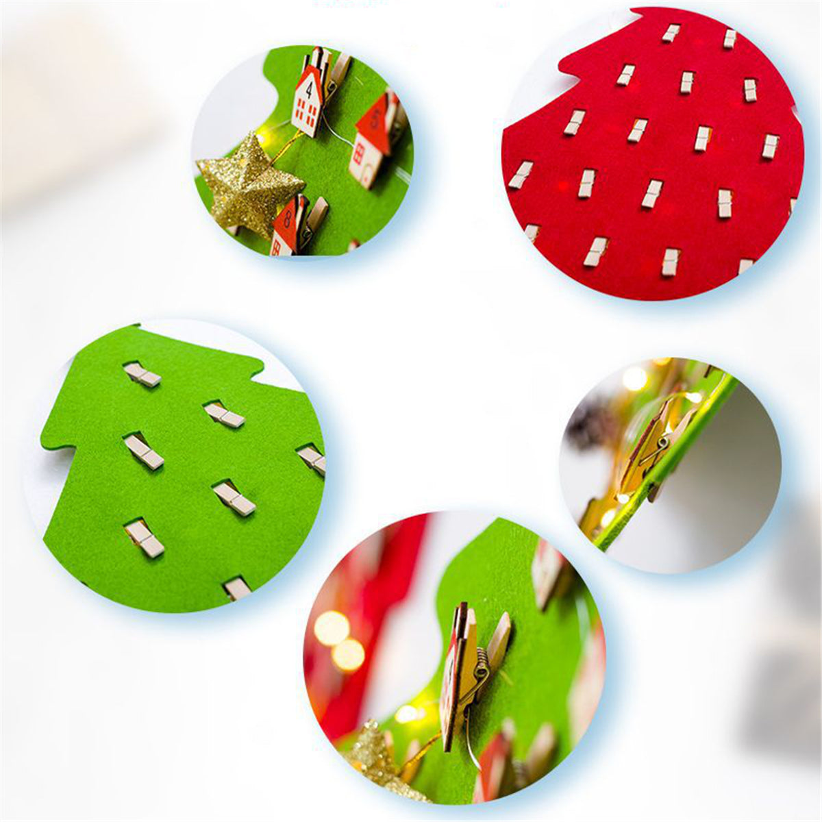 Kerstboom Aftelkalender – Groene Kerstkalender met 24 Clips