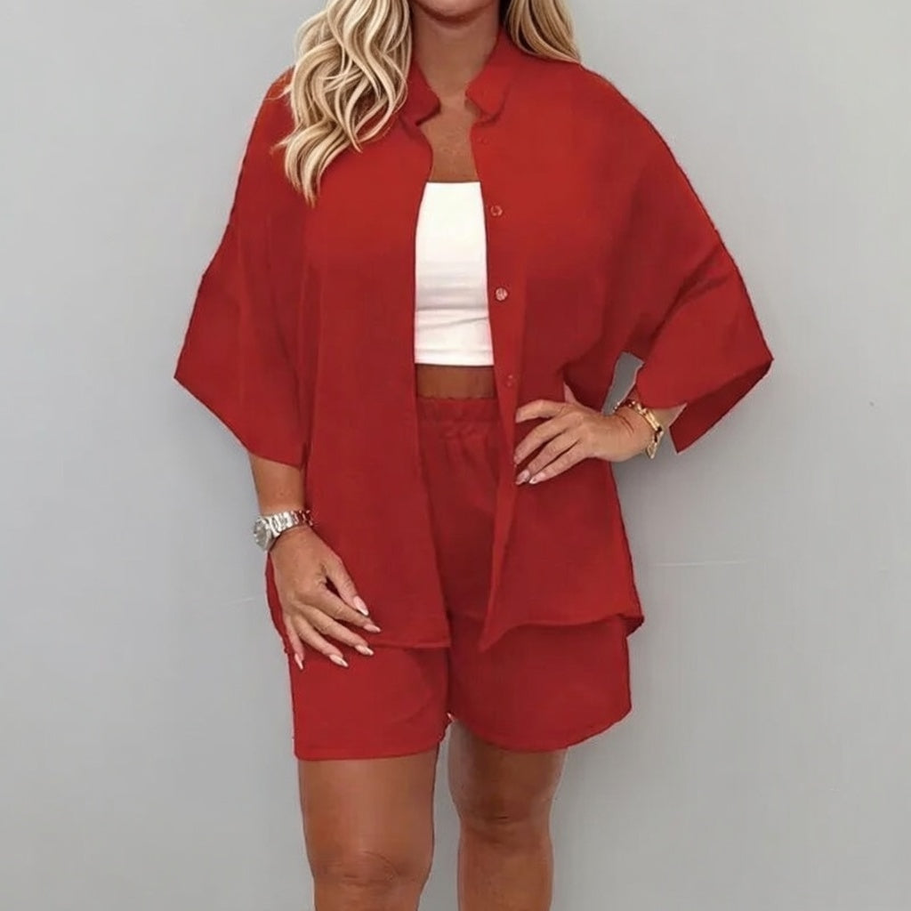 Zonique Elegante Dames Zomerset met Blouse en Shorts
