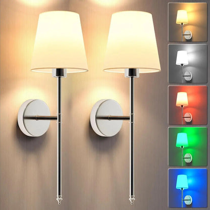 2 Draadloze Wandlampen - Batterijgevoede Wandlamp