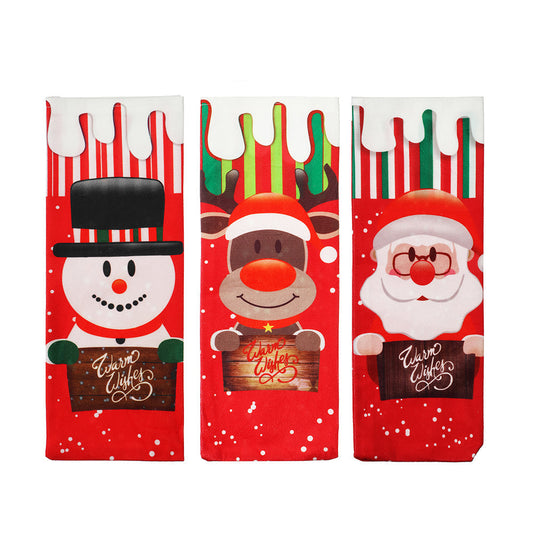 Kerstelijke Wijnfleshoes met Pailletten – Kerstman, Sneeuwman of Eland