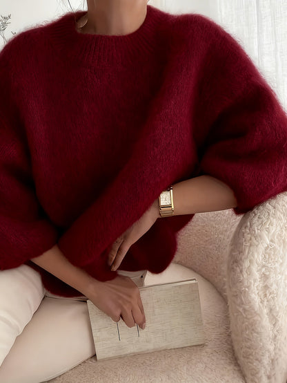 Damestrui Elegant Lange Mouwen Oversized Gebreid Herfst/Winter – Casual Stijl