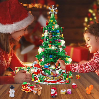 Kerstboom Adventskalender Bouwset – 1102 Onderdelen en 24 Dozen