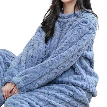 Pyjamasset in warme fleece voor vrouwen