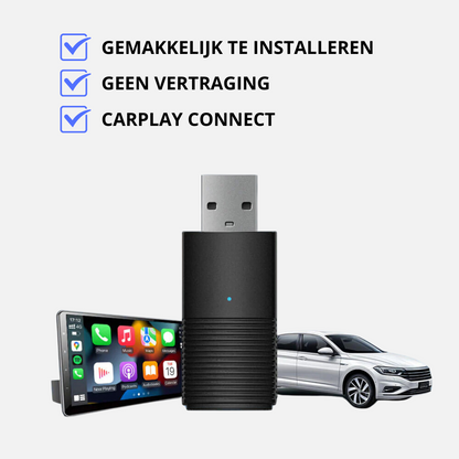 AutoLink Draadloze CarPlay Adapter – USB en USB-C